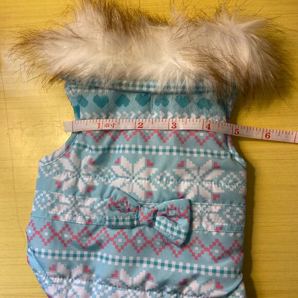 Dog coat with faux fur collar - Picture 7 of 14